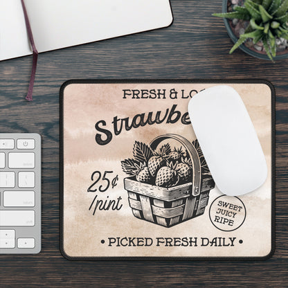 Fresh Strawberries Mouse Pad – A Sweet Slice of Nostalgia for Your Desk!