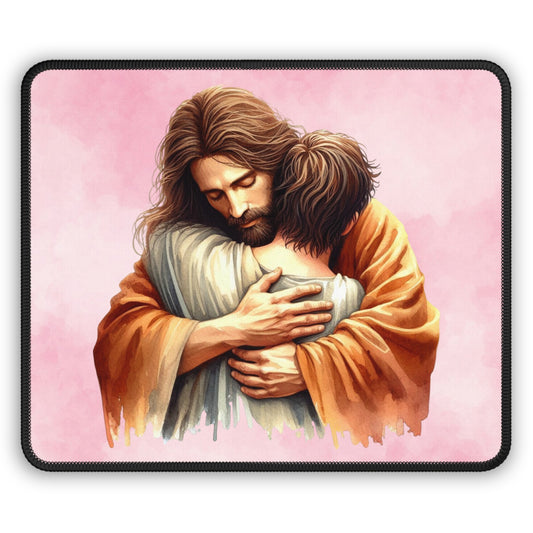 Held in His Embrace Mouse Pad – A Daily Reminder That You Are Never Alone