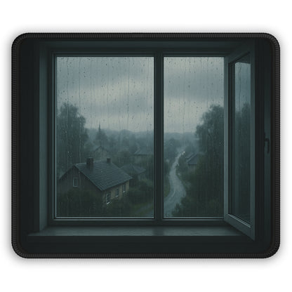Rainy Village Mouse Pad – A Window into Stillness & Story