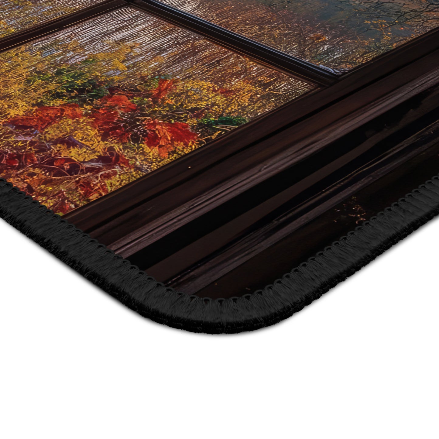 Quiet Autumn Lake Window Mouse Pad – Your Personal View of Pure Tranquility!