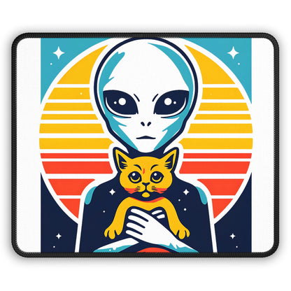 Take Me to Your Meow-der Mouse Pad – Because Even Aliens Love Cats!