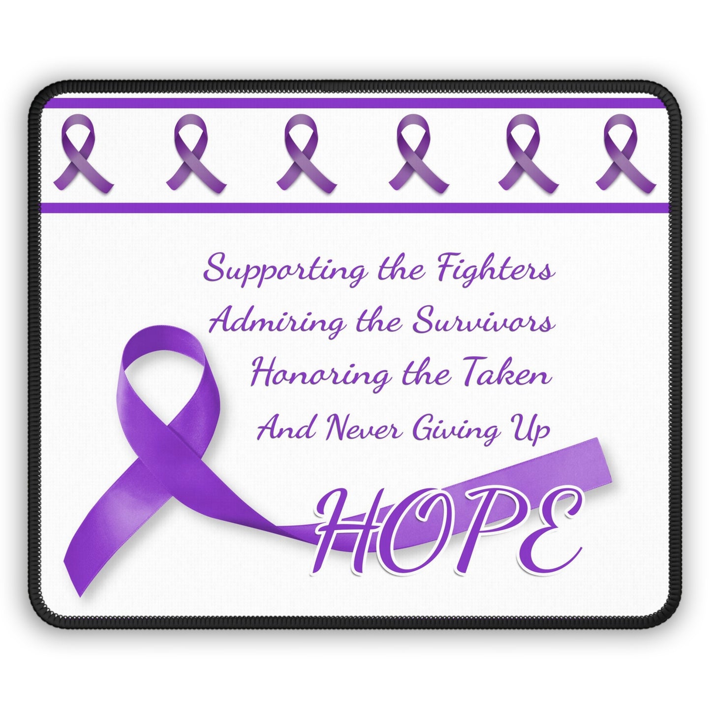 HOPE Ribbon Mouse Pad – Support. Strength. Survival.