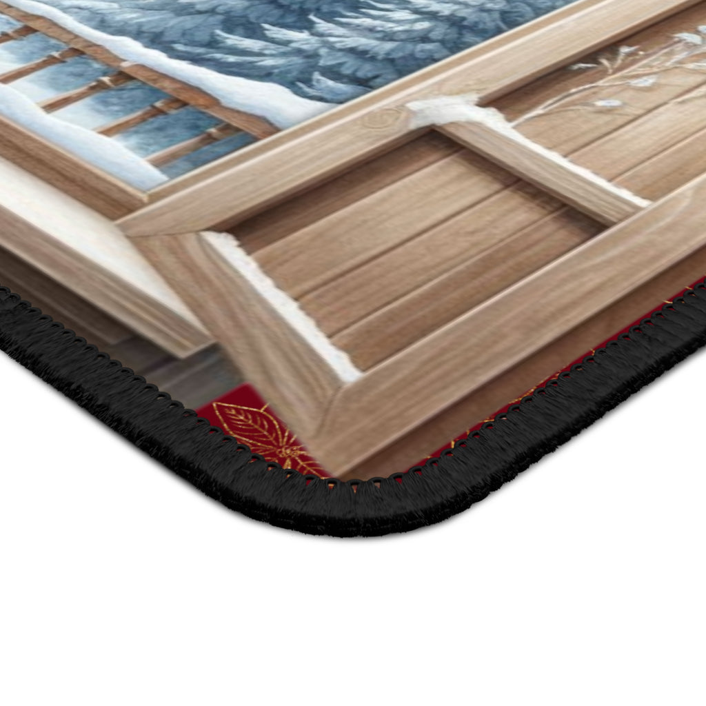 Rustic Morning View Mouse Pad – Serenity at Sunrise