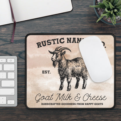 Rustic Nanny Co. Mouse Pad – Goat Milk, Cheese & Charm for Your Desk