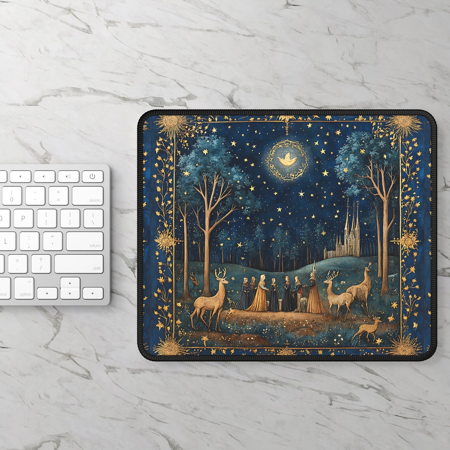Moonlit Kingdom Mouse Pad – A Royal March Beneath the Stars