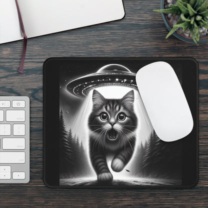 Abducted by Cuteness Mouse Pad – The Meowtrix Has You!