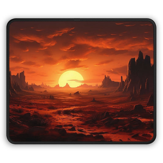 Crimson Wasteland Mouse Pad – Click Through the Wild Unknown