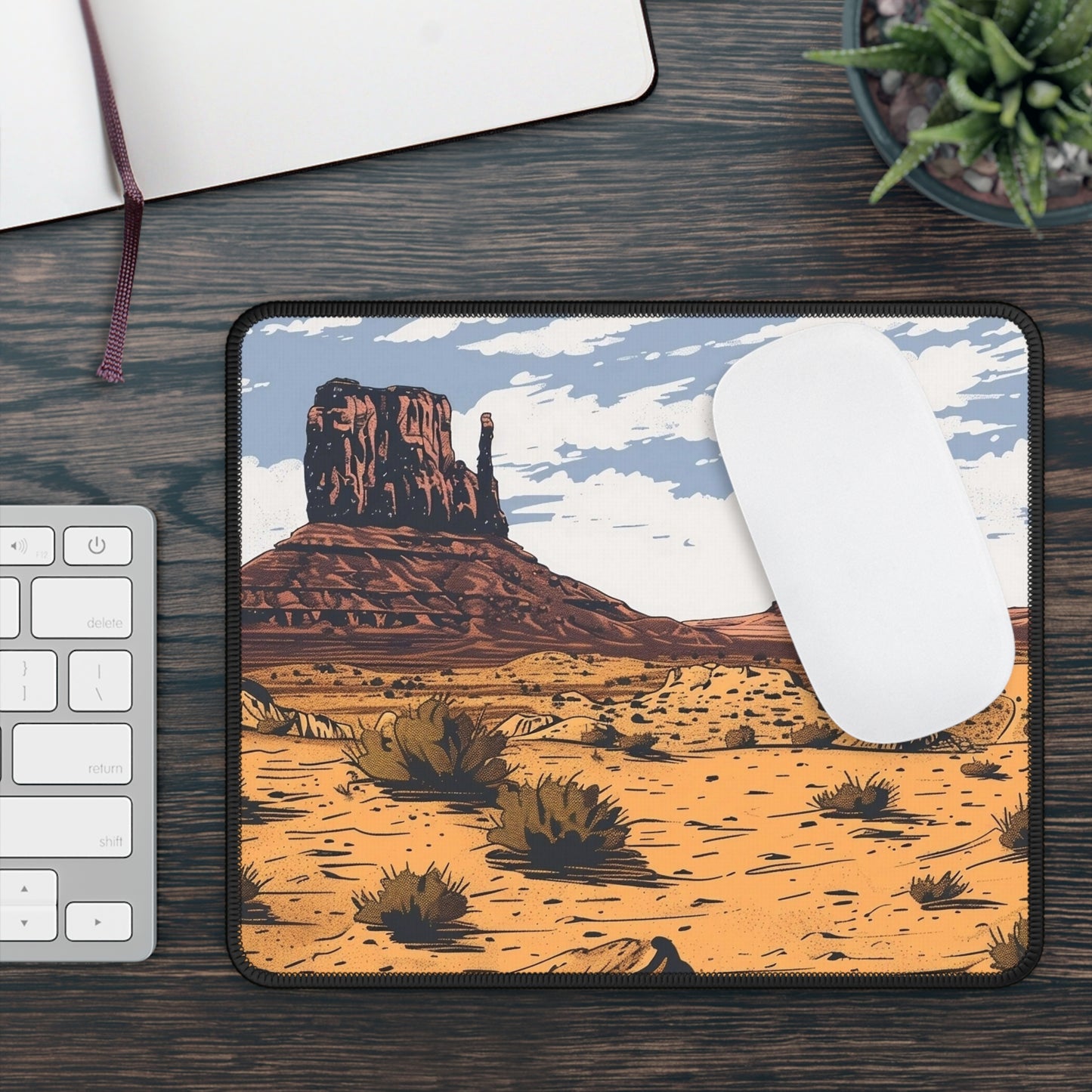 Monument Vibes Mouse Pad – Retro Desert Roads, Modern Day Precision