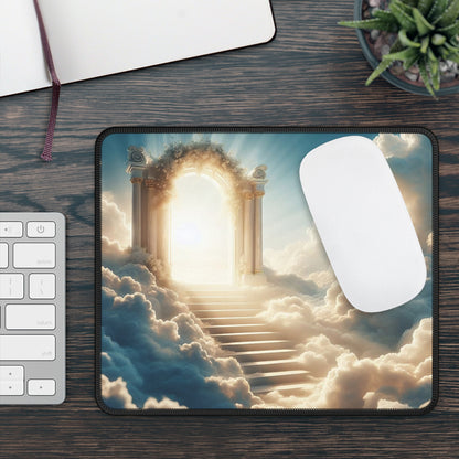 Celestial Gate Mouse Pad – Step Into the Light. Stay for the Peace.