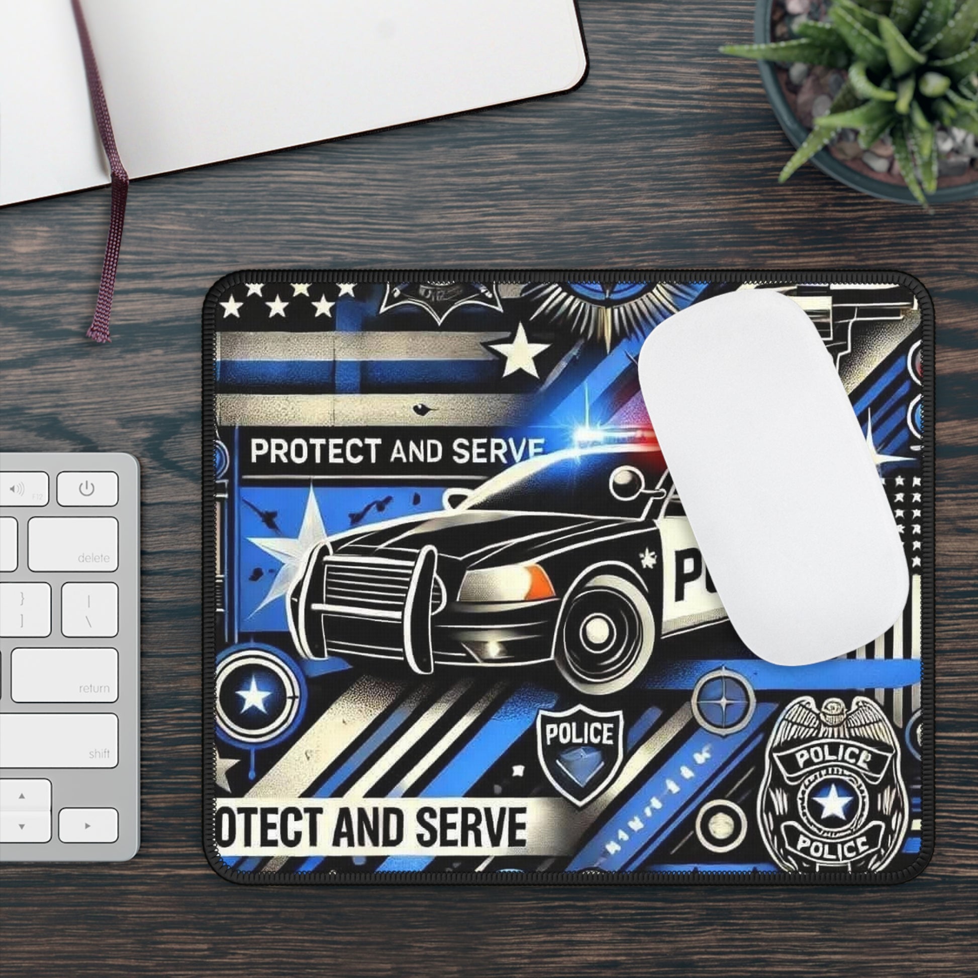Thin Blue Line Mouse Pad – Duty. Honor. Precision.
