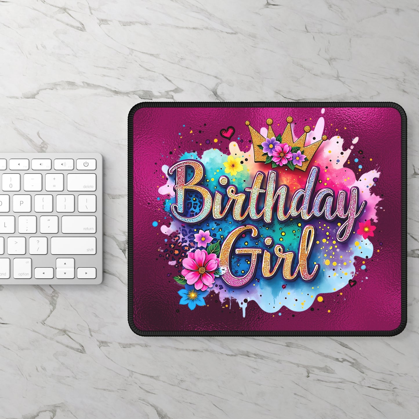 Birthday Girl Mouse Pad – Add a Pop of Celebration to Your Desk!
