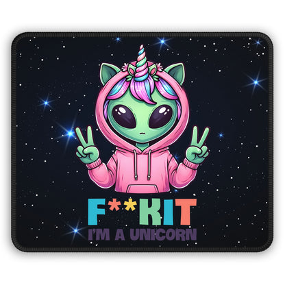 "FKIT I'M A UNICORN" Alien Mouse Pad – Cosmic Comedy Central!**