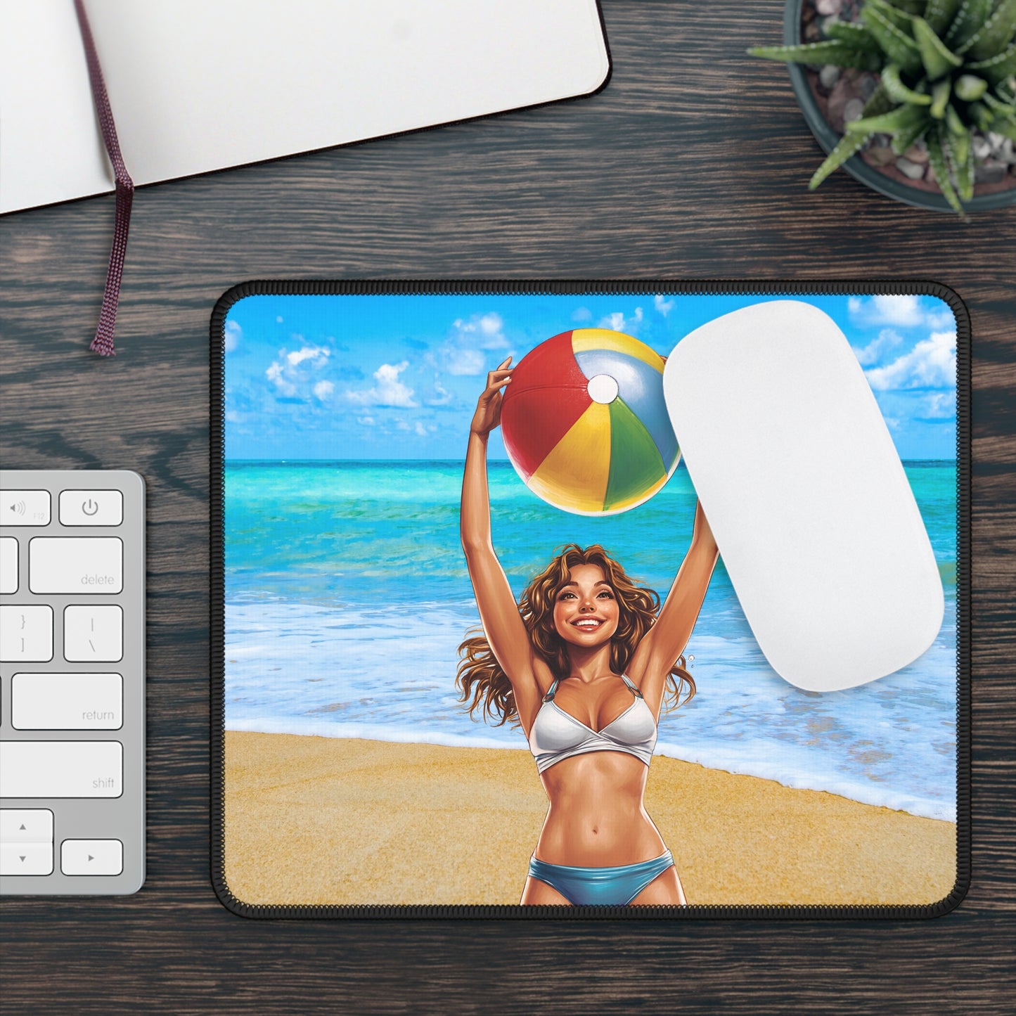Beach Ball Bliss Mouse Pad – Fun in the Sun at Your Fingertips