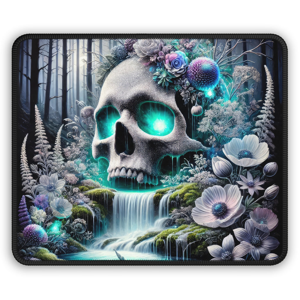 Skull Bloom Mouse Pad – Where Death Meets Dreamscape