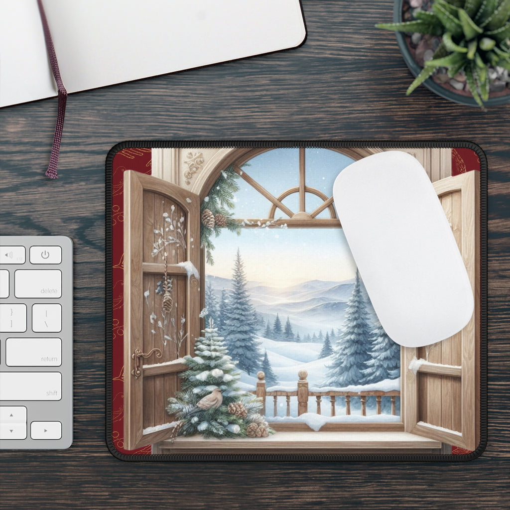 Rustic Morning View Mouse Pad – Serenity at Sunrise