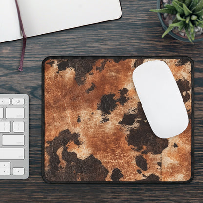 Cowhide Vibes Mouse Pad – Rugged Charm for the Rootinest Tootinest Desktops