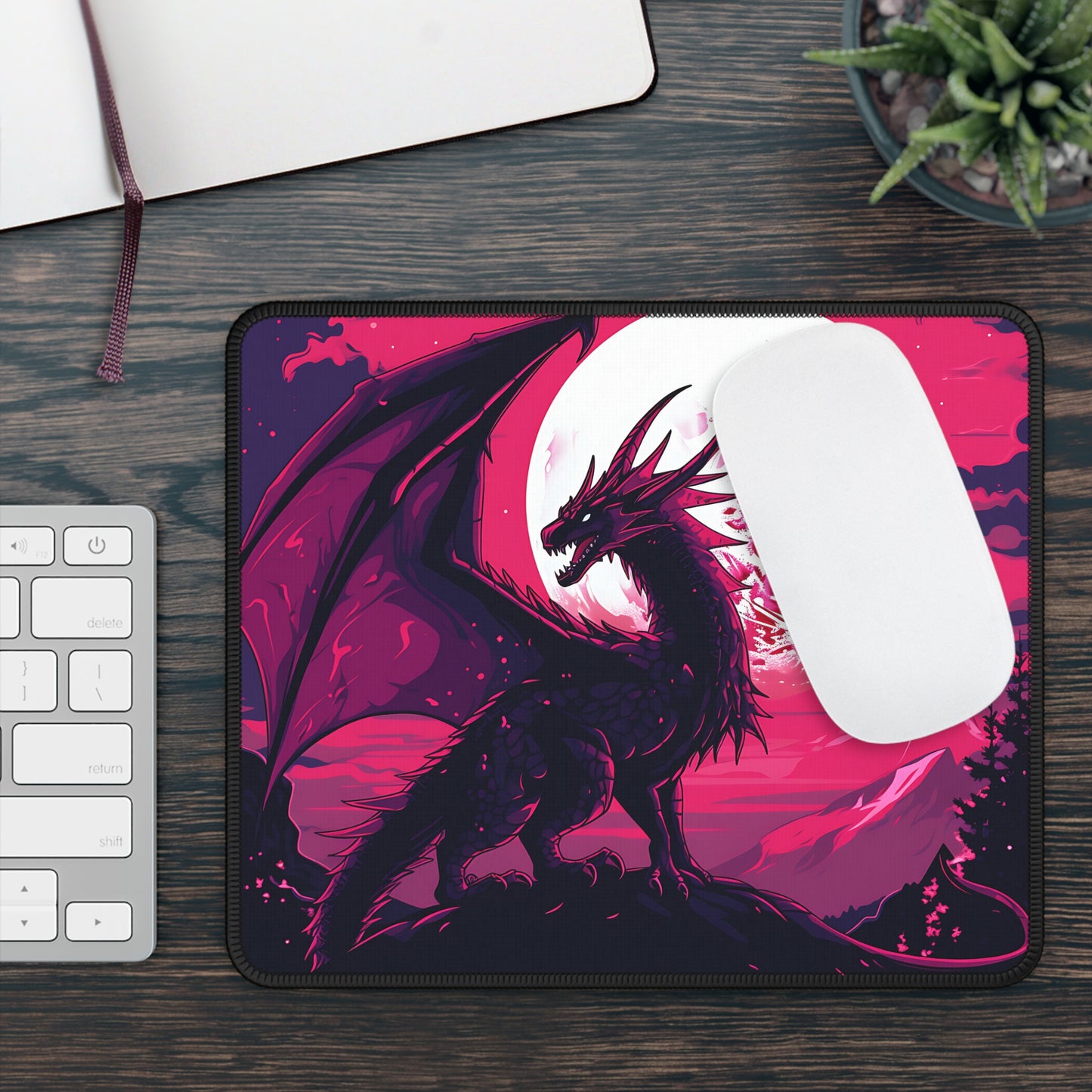 BloodMoon Wyrm Mouse Pad – Born of Night. Bathed in Firelight.