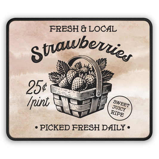 Fresh Strawberries Mouse Pad – A Sweet Slice of Nostalgia for Your Desk!