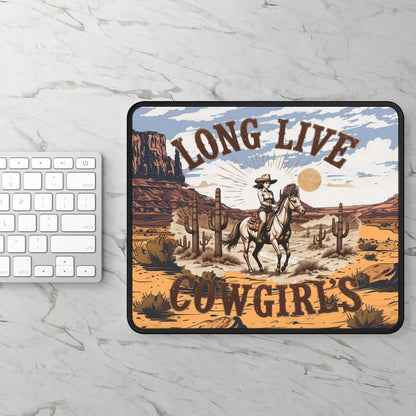Long Live Cowgirls Mouse Pad – Saddle Up, Power On