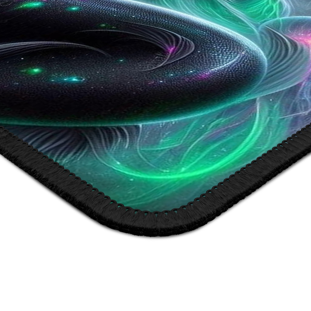 Siren of the Luminous Depths Mouse Pad – Where Dark Tides & Neon Glow Meet!