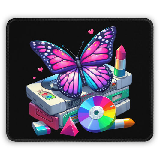 Retro Butterfly Tech Mouse Pad – Where Nostalgia Takes Flight!