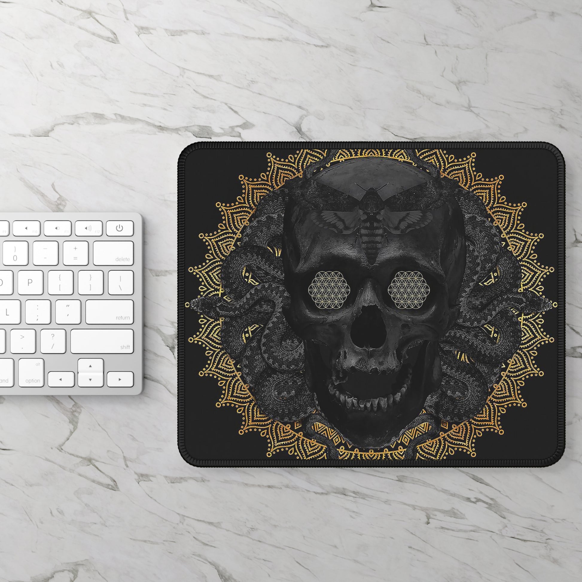 Sacred Serpent Skull Mouse Pad – Unveil Ancient Mysteries.