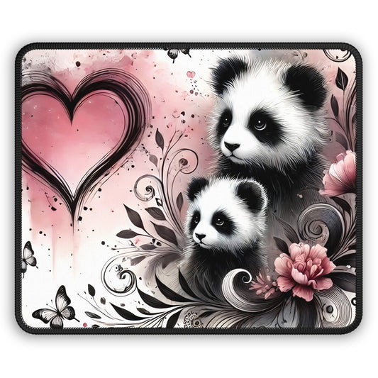 Panda Love Mouse Pad – A Soft Spot for Every Click