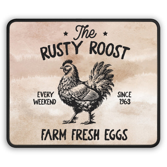 The Rusty Roost Mouse Pad – Farmhouse Flair for Your Clickin’ Comfort!
