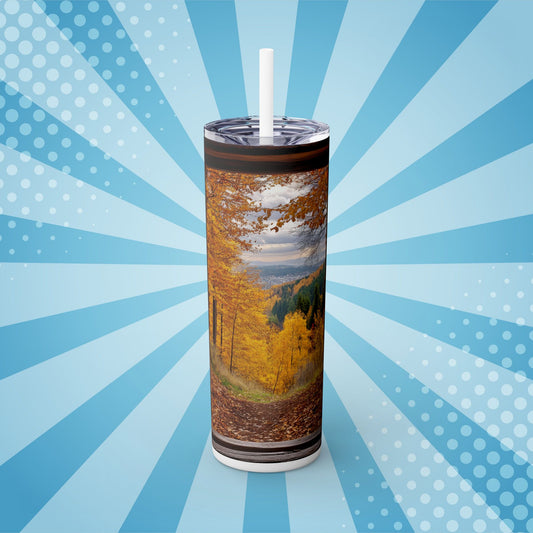 Autumn Pathway Tumbler – Wander Into the Season