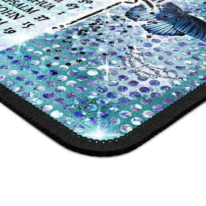 Butterfly Faith Sparkle Mouse Pad – Your Daily Scripture Lifeline with a Touch of Shine 🦋✨