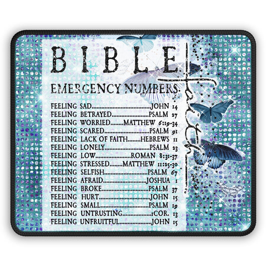 Butterfly Faith Sparkle Mouse Pad – Your Daily Scripture Lifeline with a Touch of Shine 🦋✨