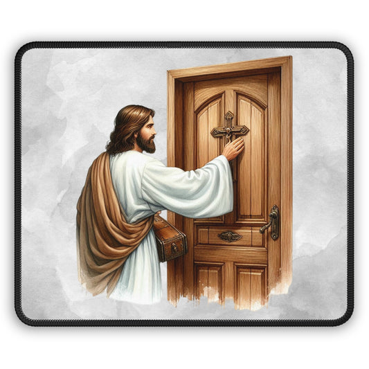 He Is at the Door Mouse Pad – Open Your Heart to Faith, Hope, and New Beginnings