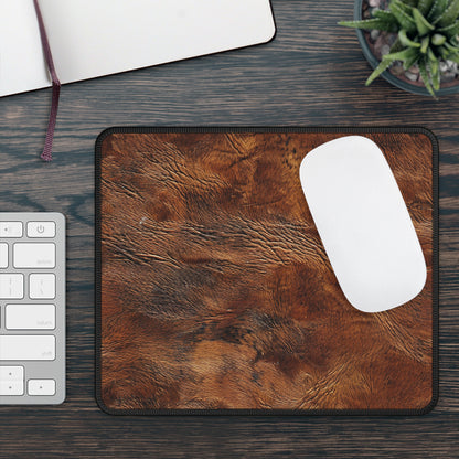 Cowhide Vibes Mouse Pad – Rugged Charm for the Rootinest Tootinest Desktops