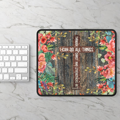 Rustic Faith Mouse Pad – I Can Do All Things Through Christ