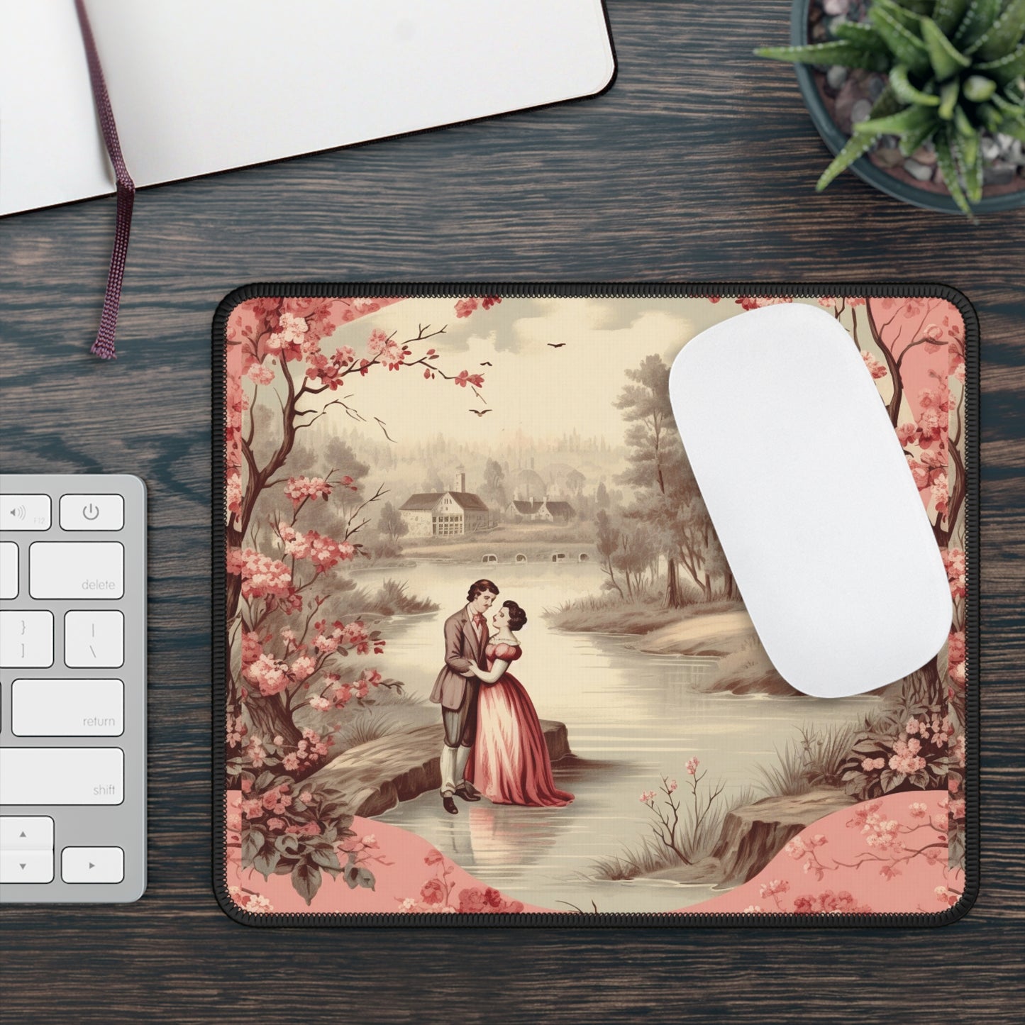 Lovers by the Lake Mouse Pad – A Stolen Moment in Time