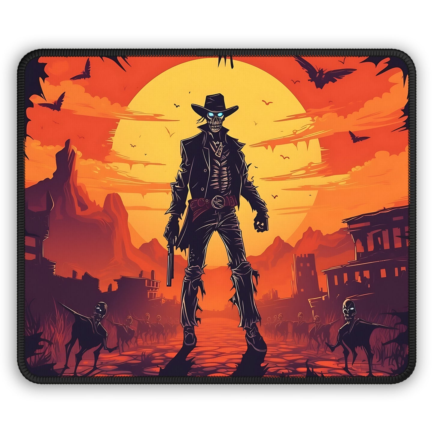 Undead Gunslinger Mouse Pad – Click Fast or Rot Trying