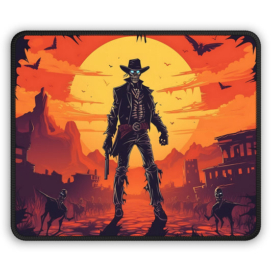 Undead Gunslinger Mouse Pad – Click Fast or Rot Trying