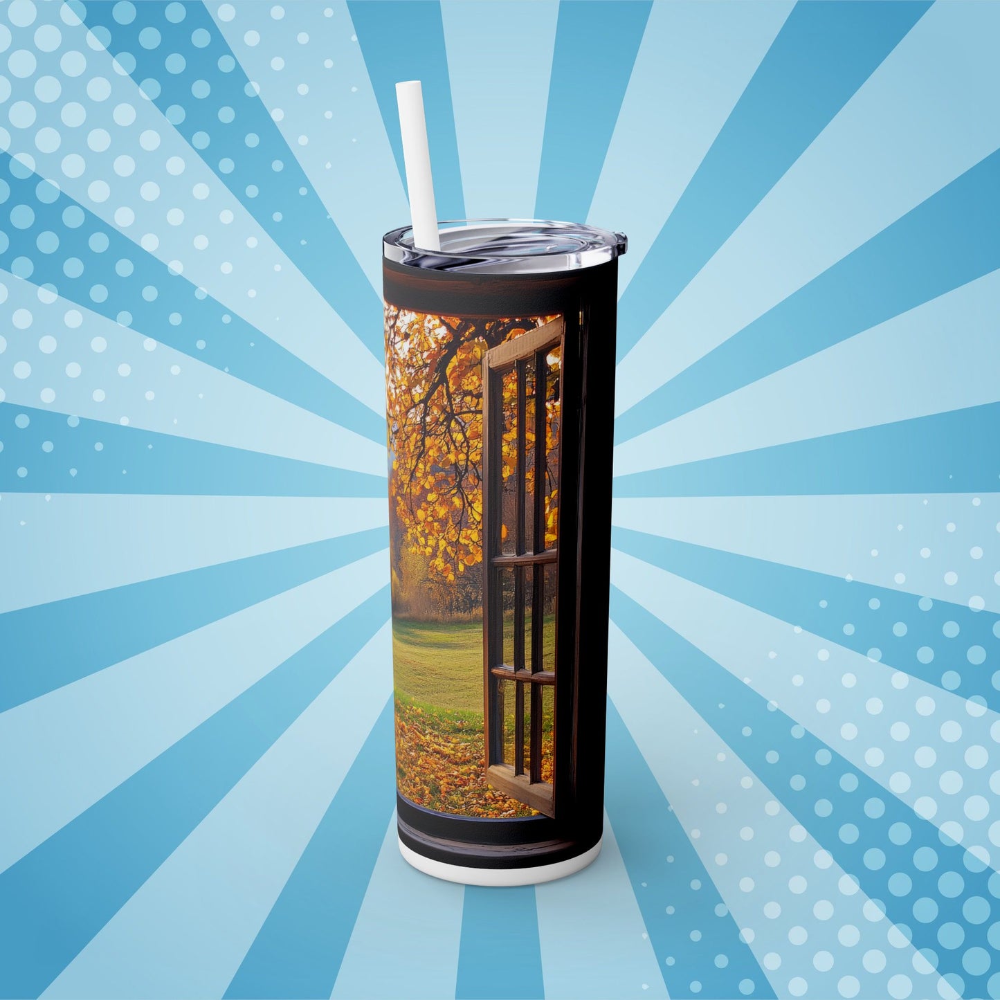 Whispers of Autumn Tumbler – A Toast to the Golden Season