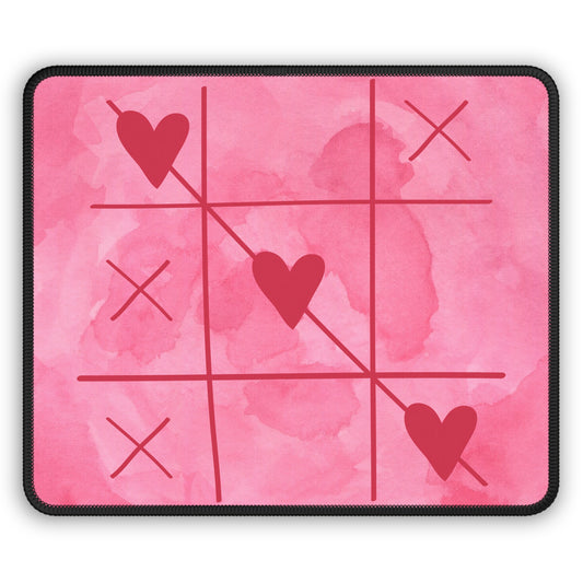 Tic-Tac-LOVE Mouse Pad – The Winning Move Is Always Heart