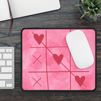 Tic-Tac-LOVE Mouse Pad – The Winning Move Is Always Heart