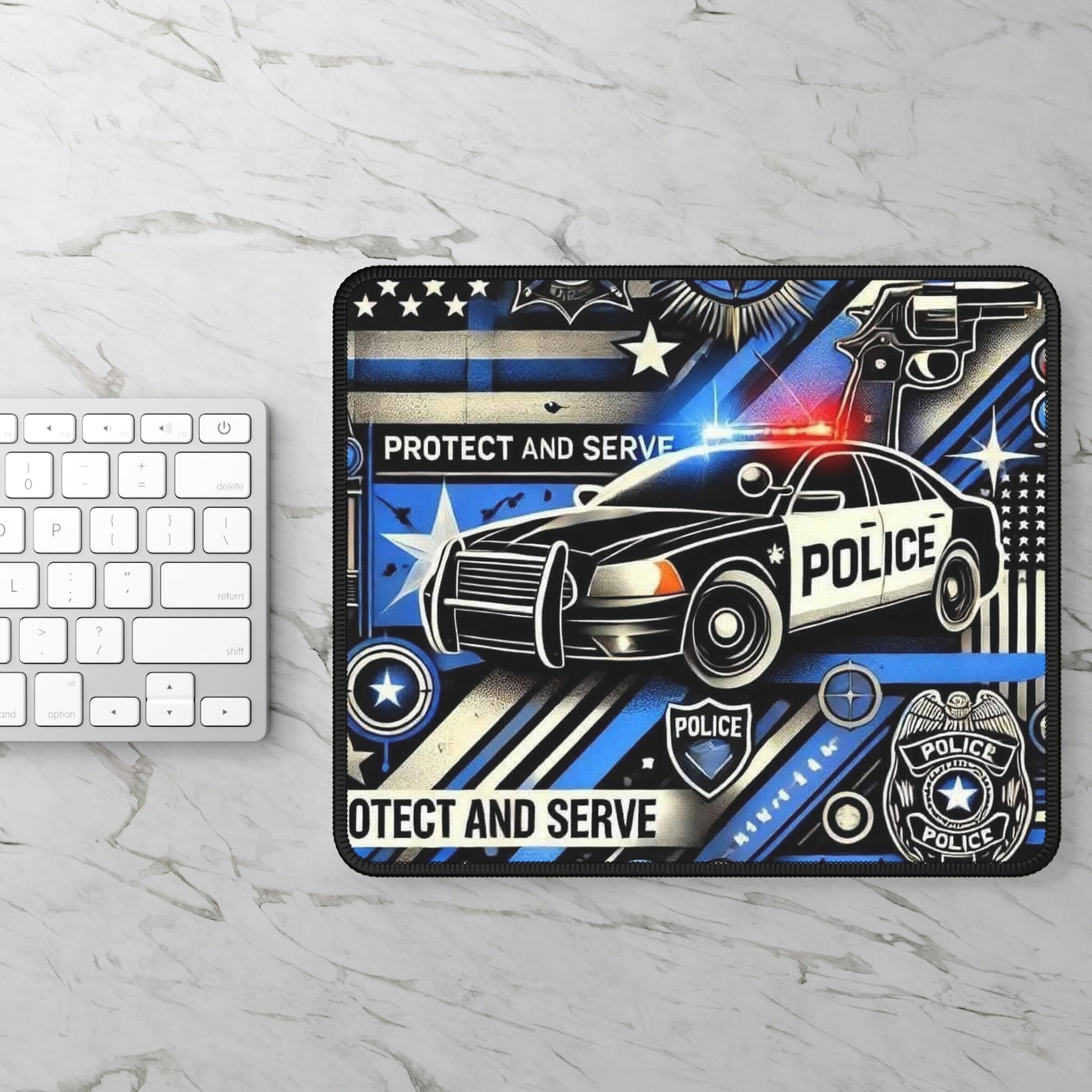 Thin Blue Line Mouse Pad – Duty. Honor. Precision.