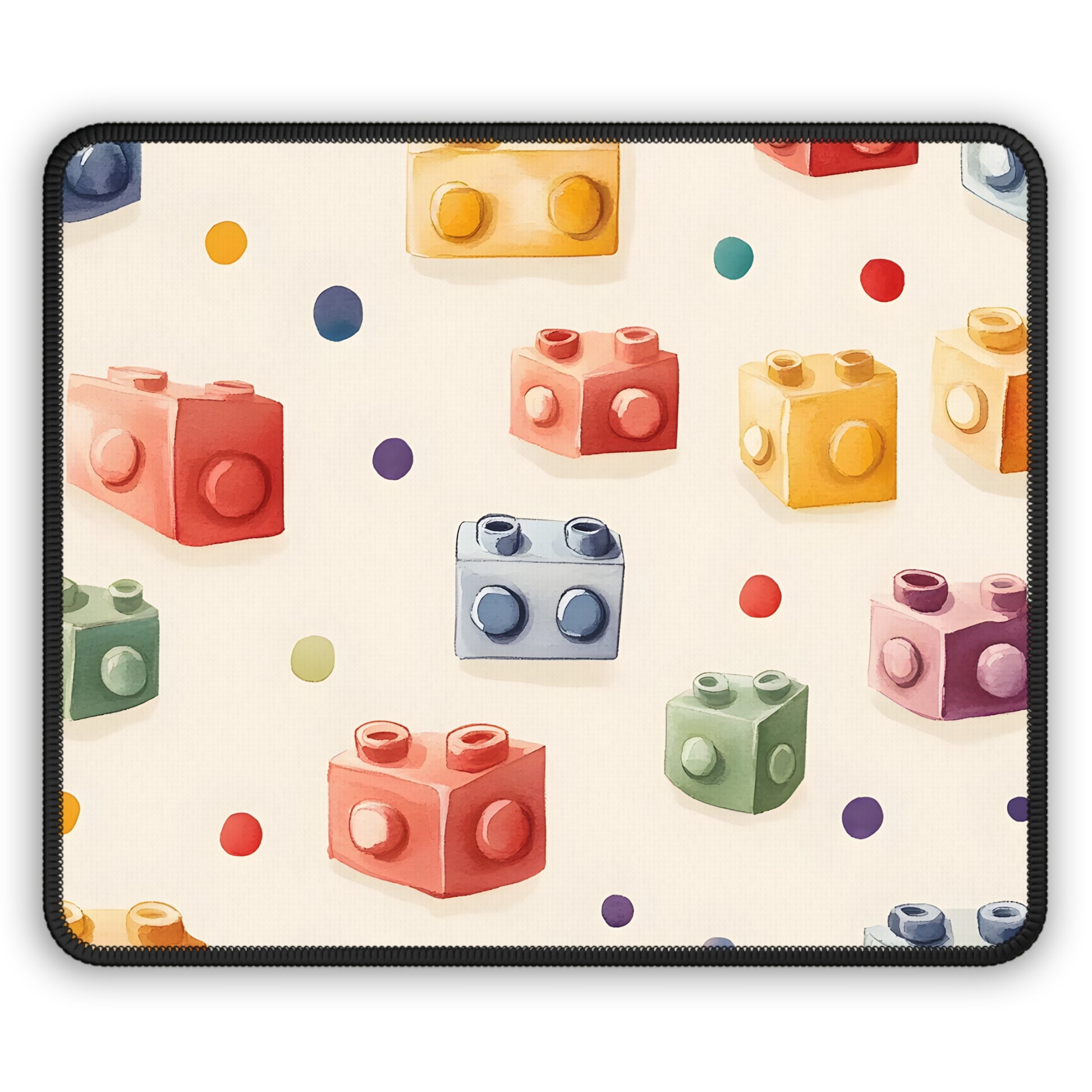 Pastel Blocks Mouse Pad – Watercolor Whimsy for Your Workspace