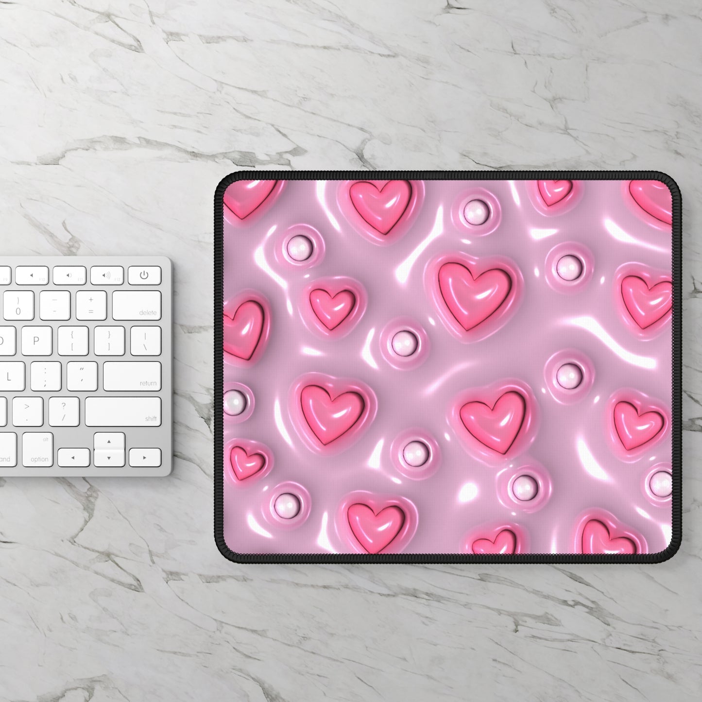 Candy Hearts Mouse Pad – Sweet, Glossy, and Totally in Love