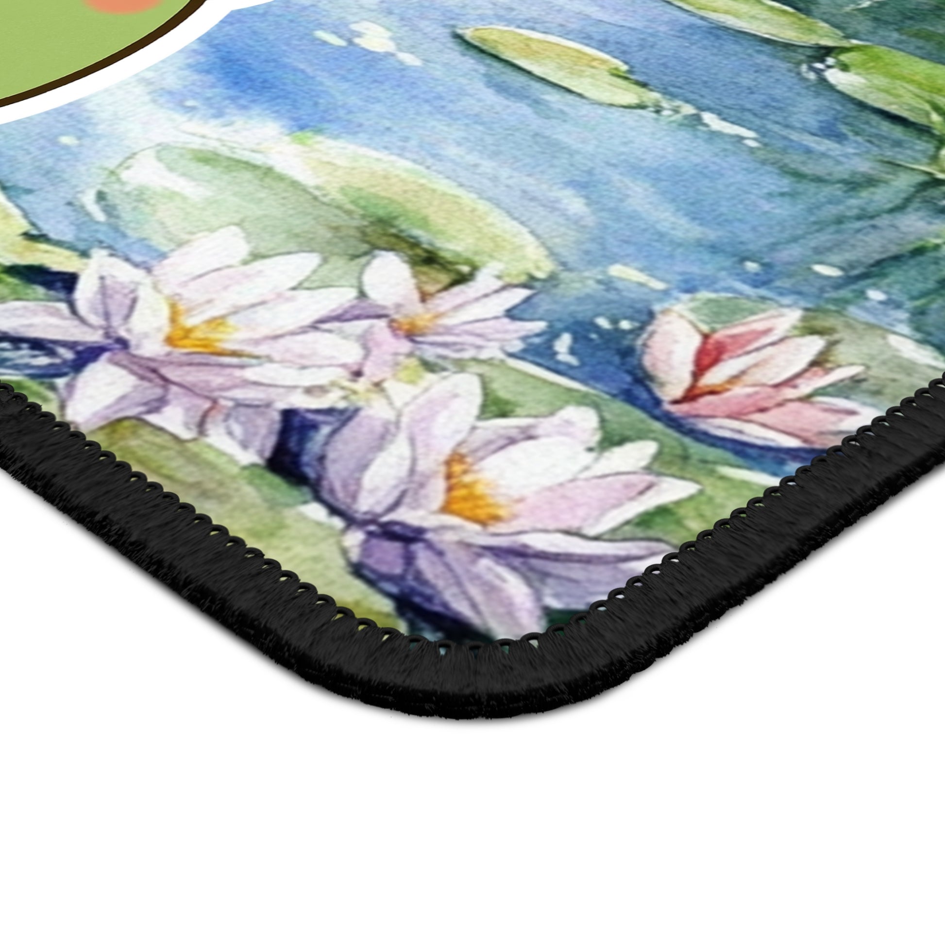 🍃 Mild Panic, Major Vibes – Leaf Hat Frog Mouse Pad