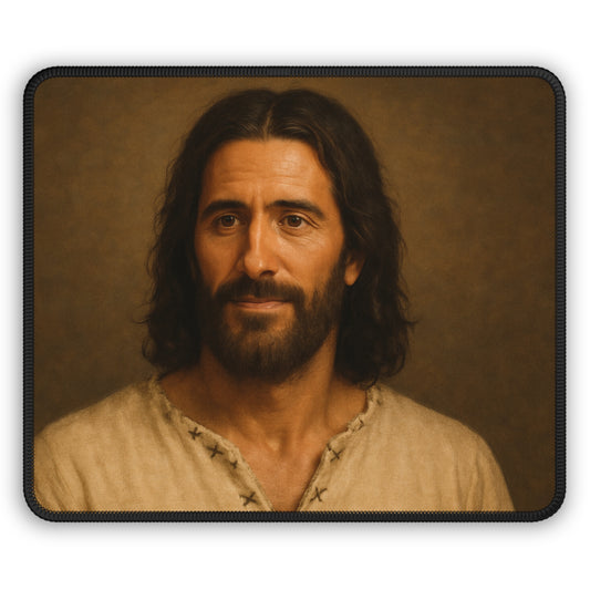 The Peaceful Redeemer Mouse Pad – Grace in Every Glance