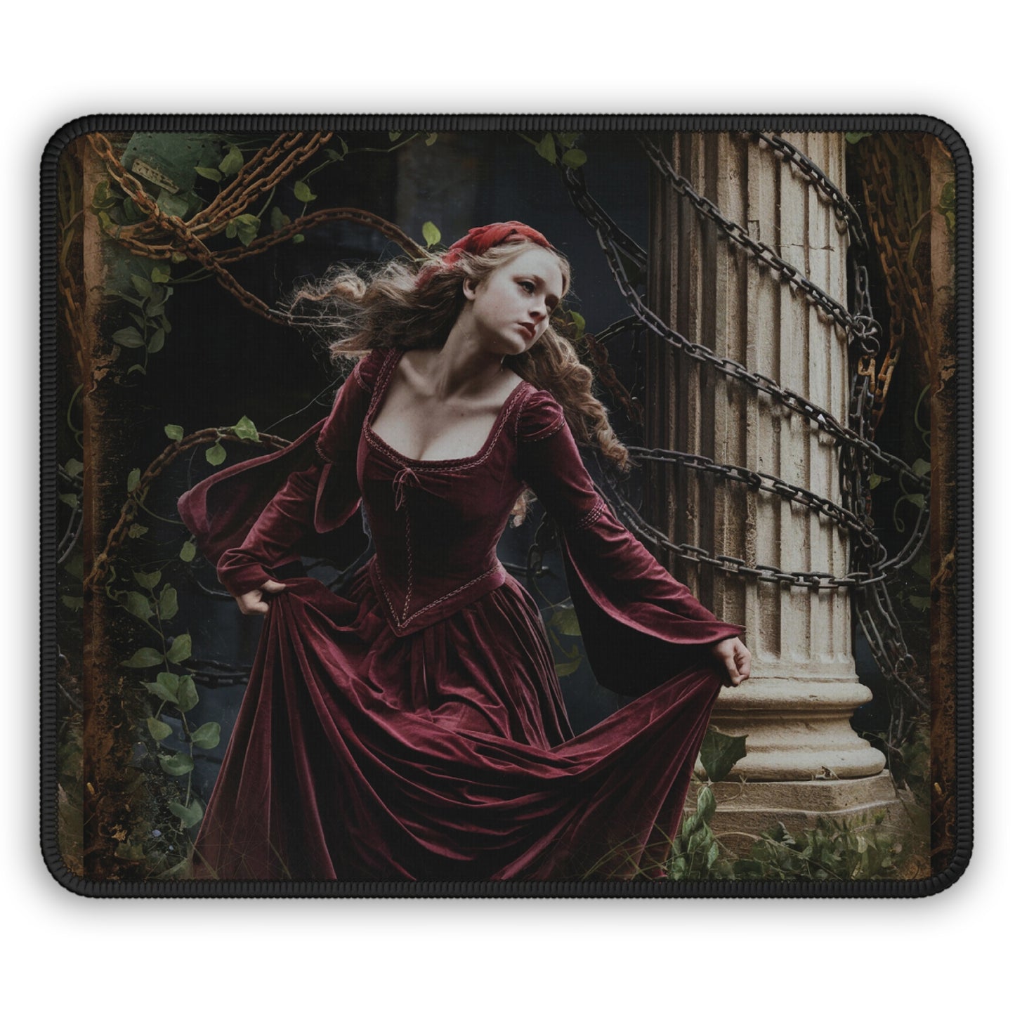 Step Back in Time with the Medieval Maiden Mouse Pad!