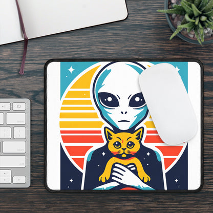 Take Me to Your Meow-der Mouse Pad – Because Even Aliens Love Cats!