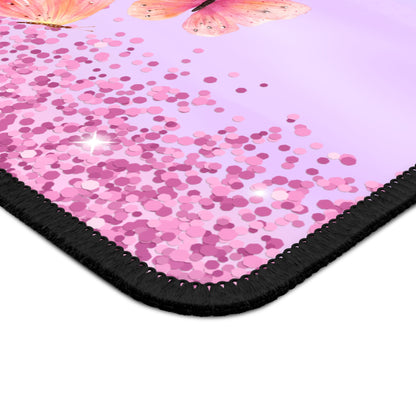 Butterfly Glitter Bloom Mouse Pad – Float into Focus!