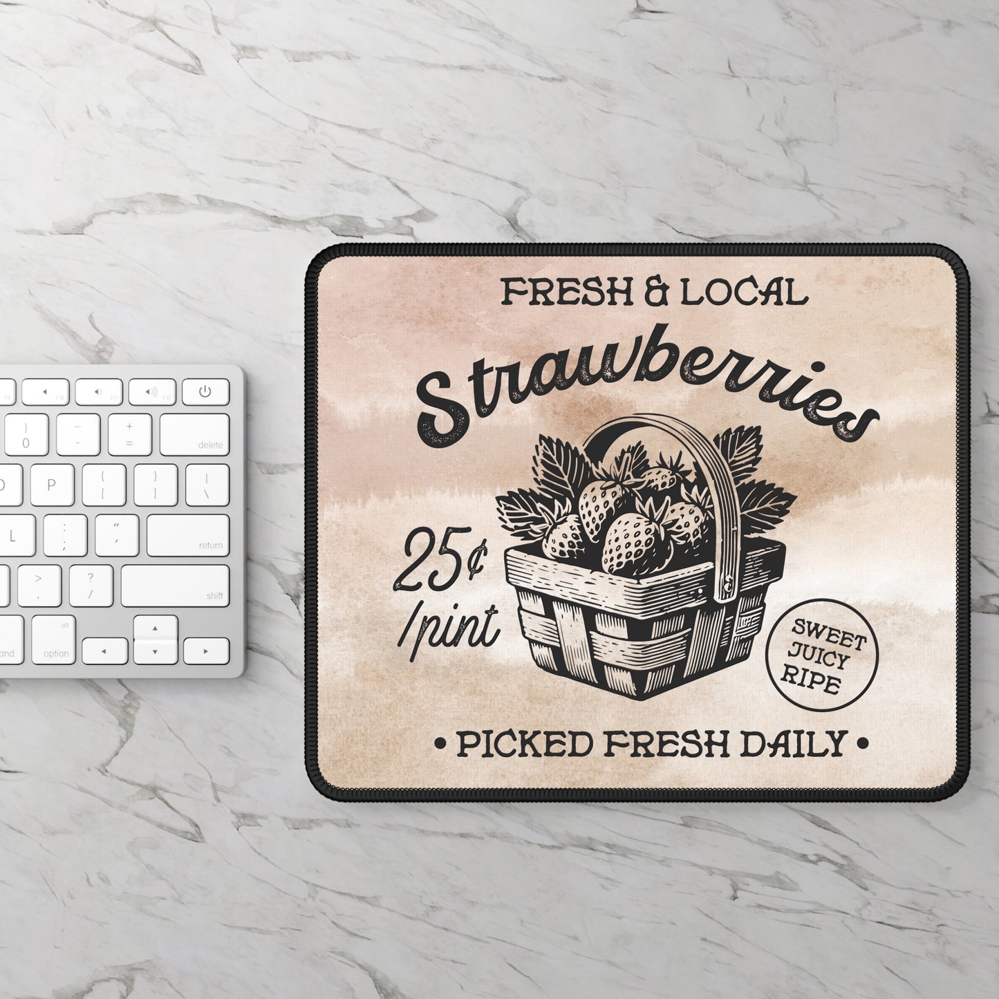 Fresh Strawberries Mouse Pad – A Sweet Slice of Nostalgia for Your Desk!
